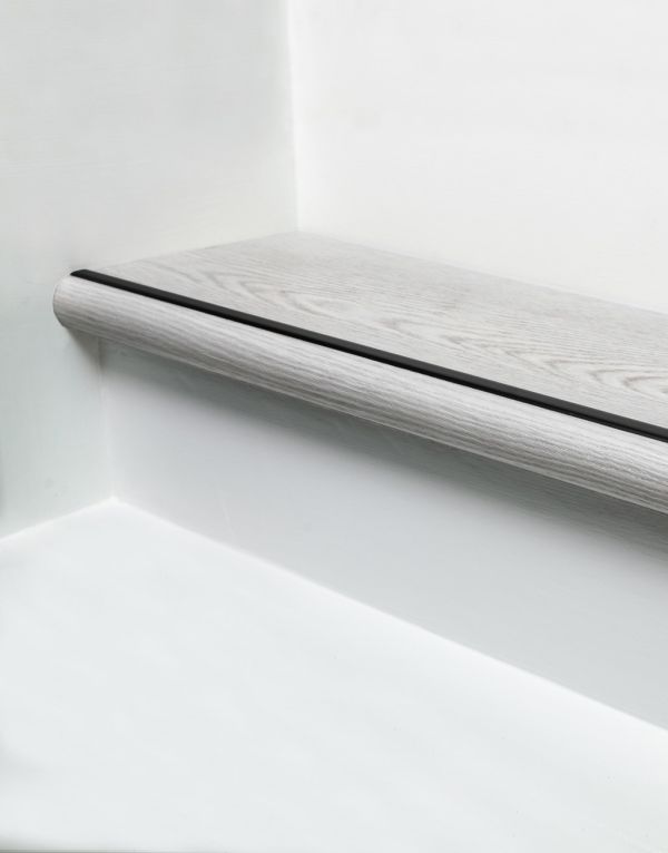 Elite EvoCore Premium Stair Nosing (Top Step) - Rounded Finish - Black